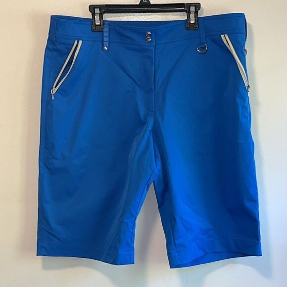 EXCELLENT CONDITION WOMEN’S G.G.BLUE 11-1/2” BEAUTIFUL BLUE SHORTS SIZE 12 - Picture 2 of 7